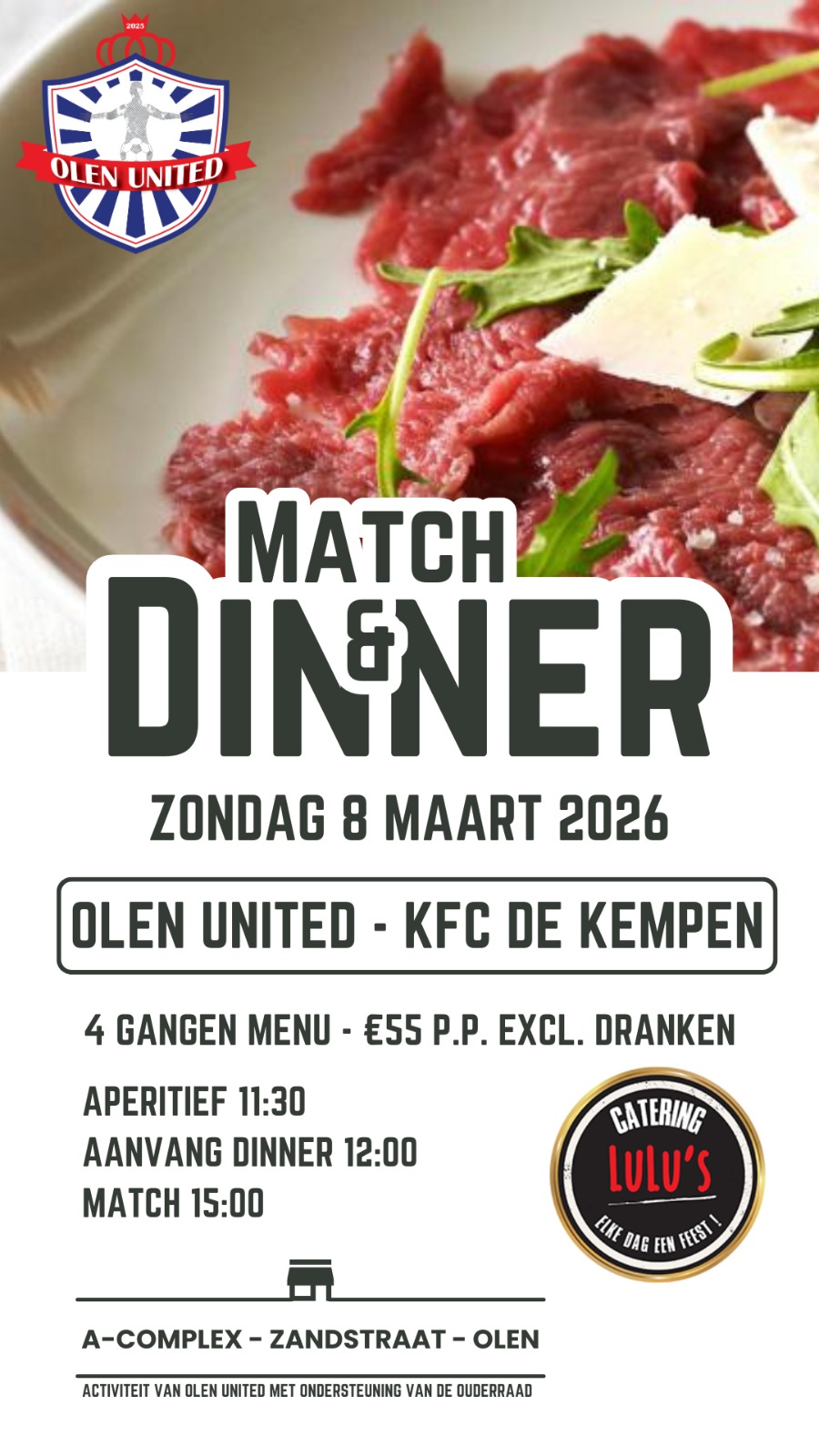 Match & Dinner 08/03/2026